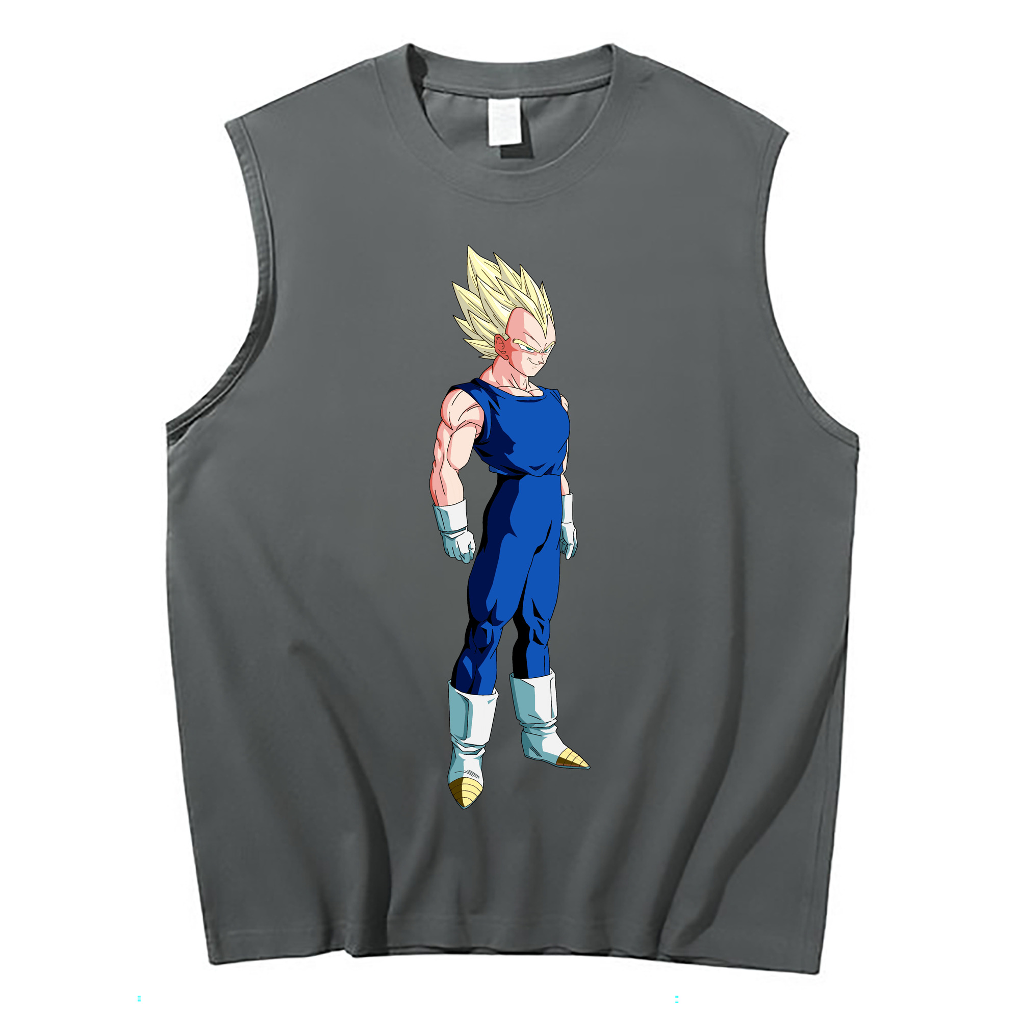 （画像用） ドラゴンボール ベジータ四世（Bejīta Yonsei）DRAGON BALL Vegeta IV コットン100％タンクトップ（フロントプリント）